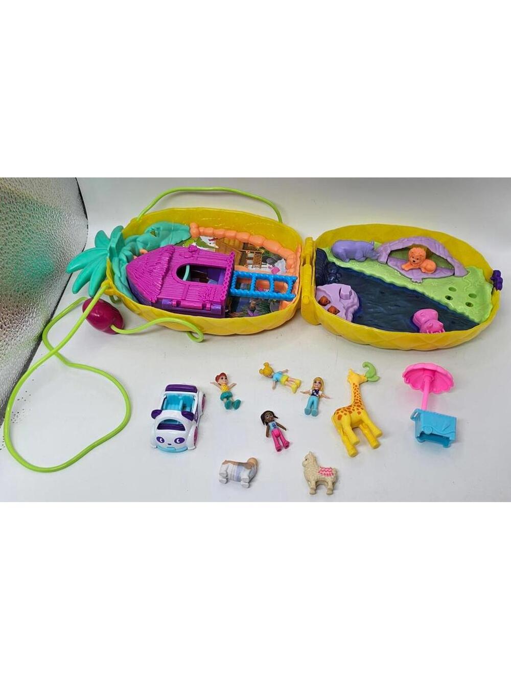 VTG Polly Pockets Pineapple Playset with Mini Figures and Animals